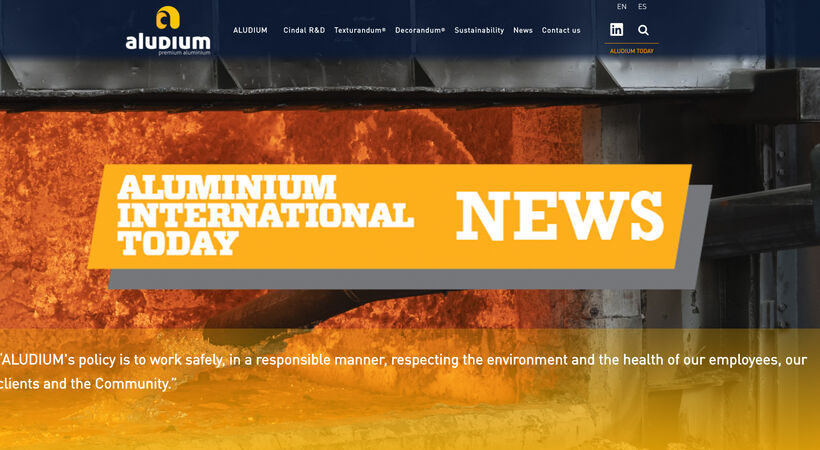 Aludium announces new website