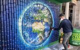 Earth day inspired ‘canvas’ installation revealed at covent garden to help encourage recycling
