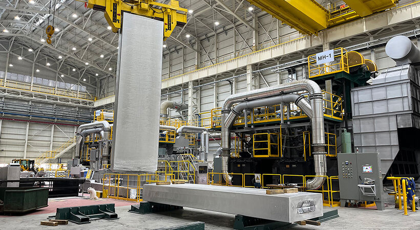 The Novelis recycling facility - Ulsan Aluminum - in South Korea can produce up to 100,000 tons of low-carbon aluminium sheet ingot a year.