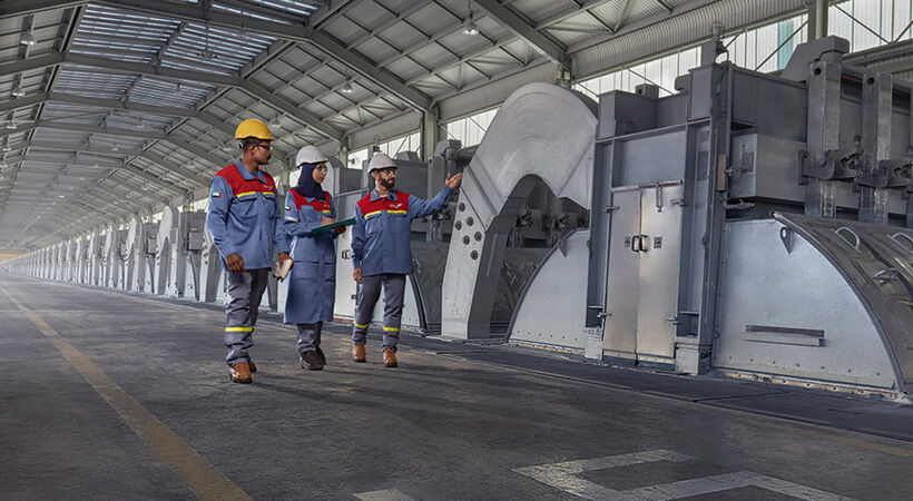 Emirates Global Aluminium said it may take a year before aluminium production resumes at its Al Taweelah, Abu Dhabi, production site, after an Iranian missile attack last week. Stock pic sourced from EGA's website.