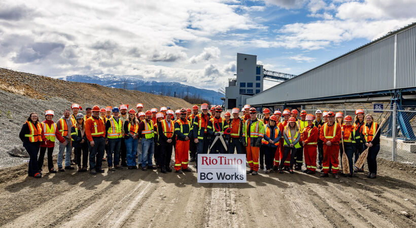Rio Tinto commissioned the alumina conveyor at its Kitimat aluminium site yesterday.