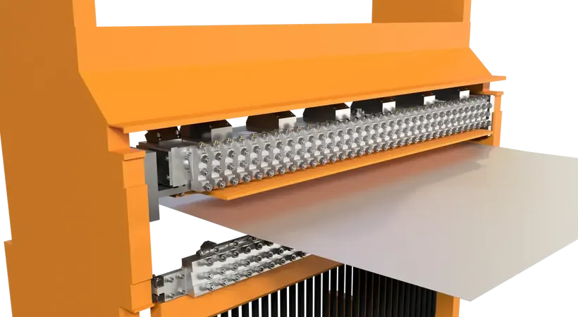 A Rendering of the Lidao New Energy ISV spray bar assembly from Primetals Technologies.