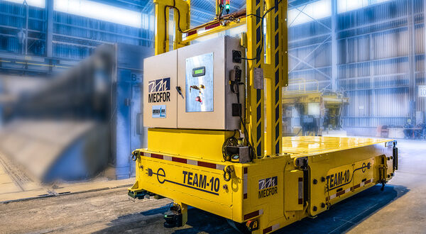 First electrical autoguided vehicle in operation in a Quebec aluminium smelter