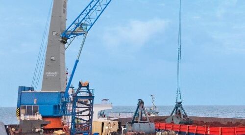 Floating cranes to deliver